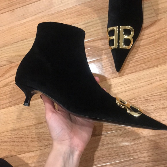 Balenciaga Velvet BB Knife Knit Booties Classic - Picture 7 of 7